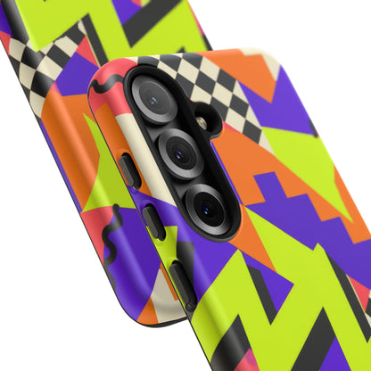 Acid Arcade Samsung Galaxy Tough Case | Bright Retro Geometry