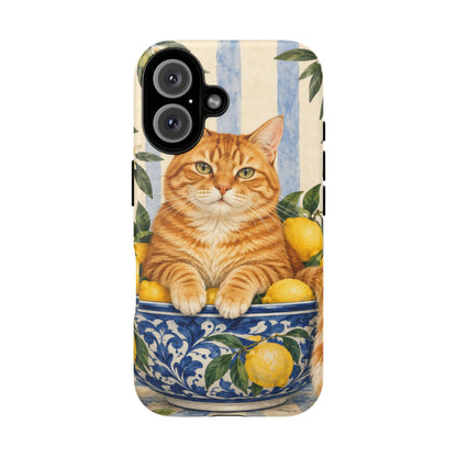 Citrus Inspector iPhone Tough Case | ginger cat