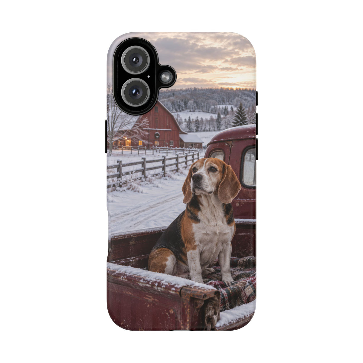 Winter Farm Watch iPhone Tough Case | beagle