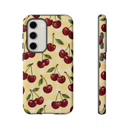 Cherry Gingham Samsung Galaxy Tough Case | Cherry Picnic
