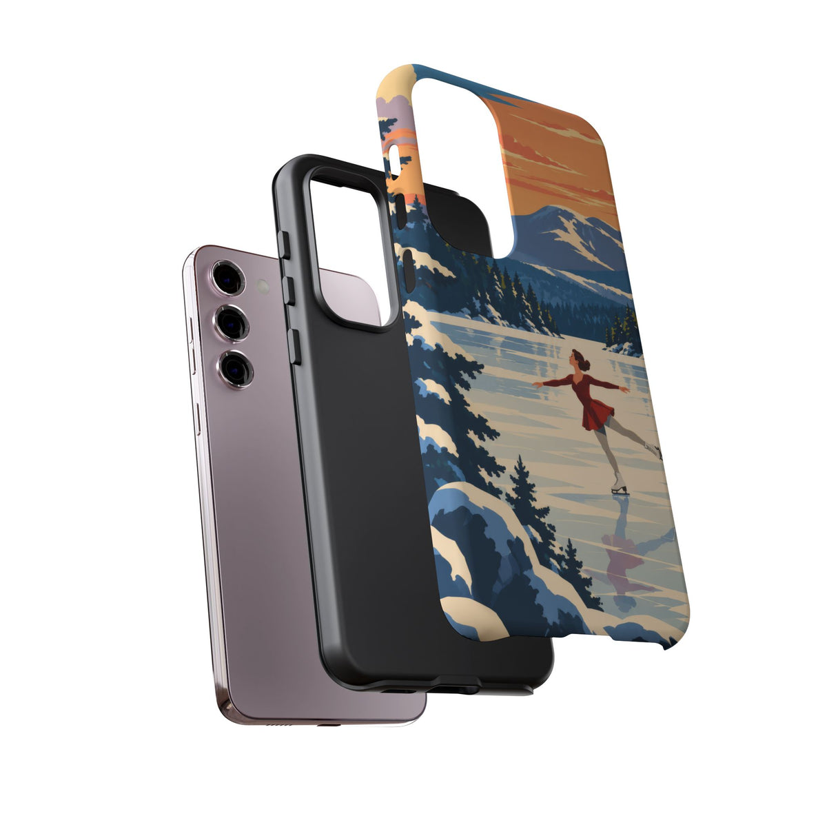 Lake Placid Skater — Winter Glide Samsung Galaxy Tough Case