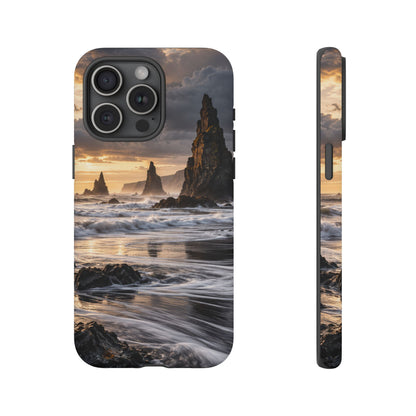 Black Sand and Silver iPhone Tough Case | black sand beach