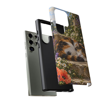 Garden Nap Samsung Galaxy Tough Case | calico cat