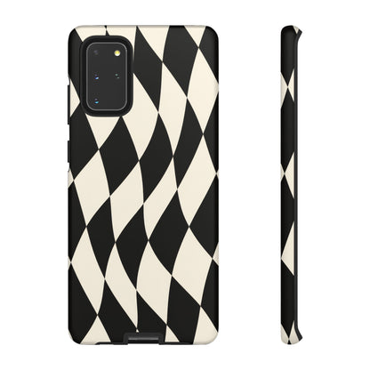 Harlequin Sway Samsung Galaxy Tough Case | Black & White Harlequin