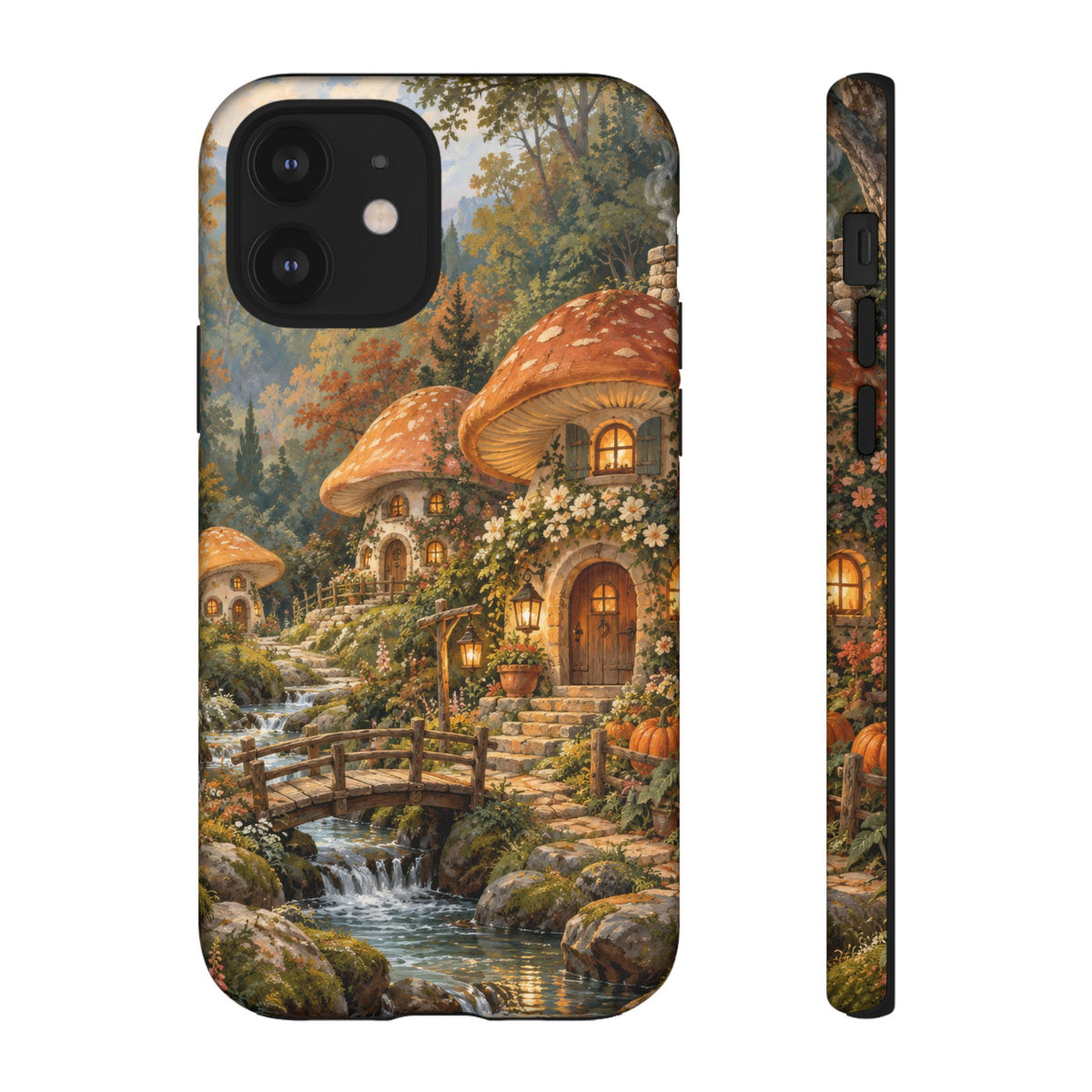 Honeycap Village iPhone Tough Case | Mushroom Village