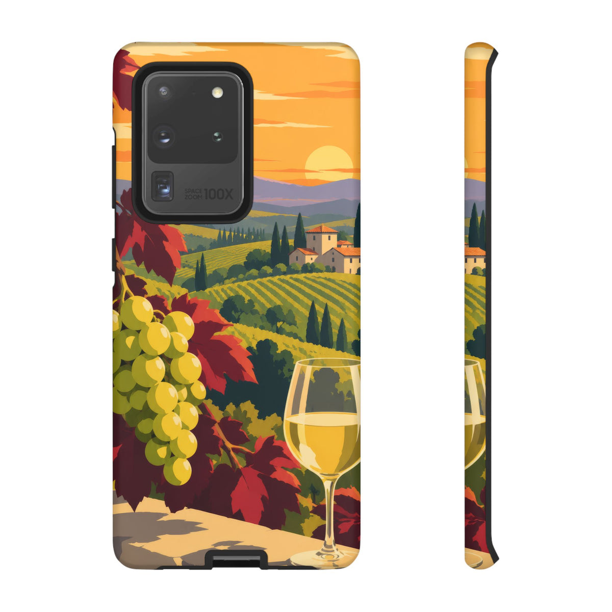 Wine & Grapes — Golden Vintage Samsung Galaxy Tough Case | wine grapes