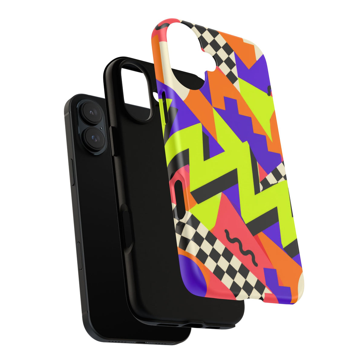 Acid Arcade iPhone Tough Case | Bright Retro Geometry