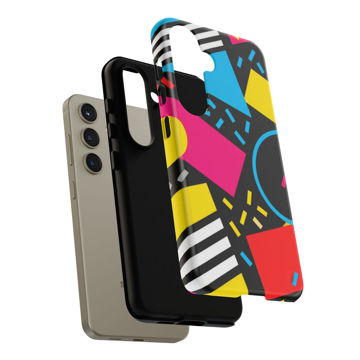Midnight Confetti Samsung Galaxy Tough Case | Bright Abstract on Black