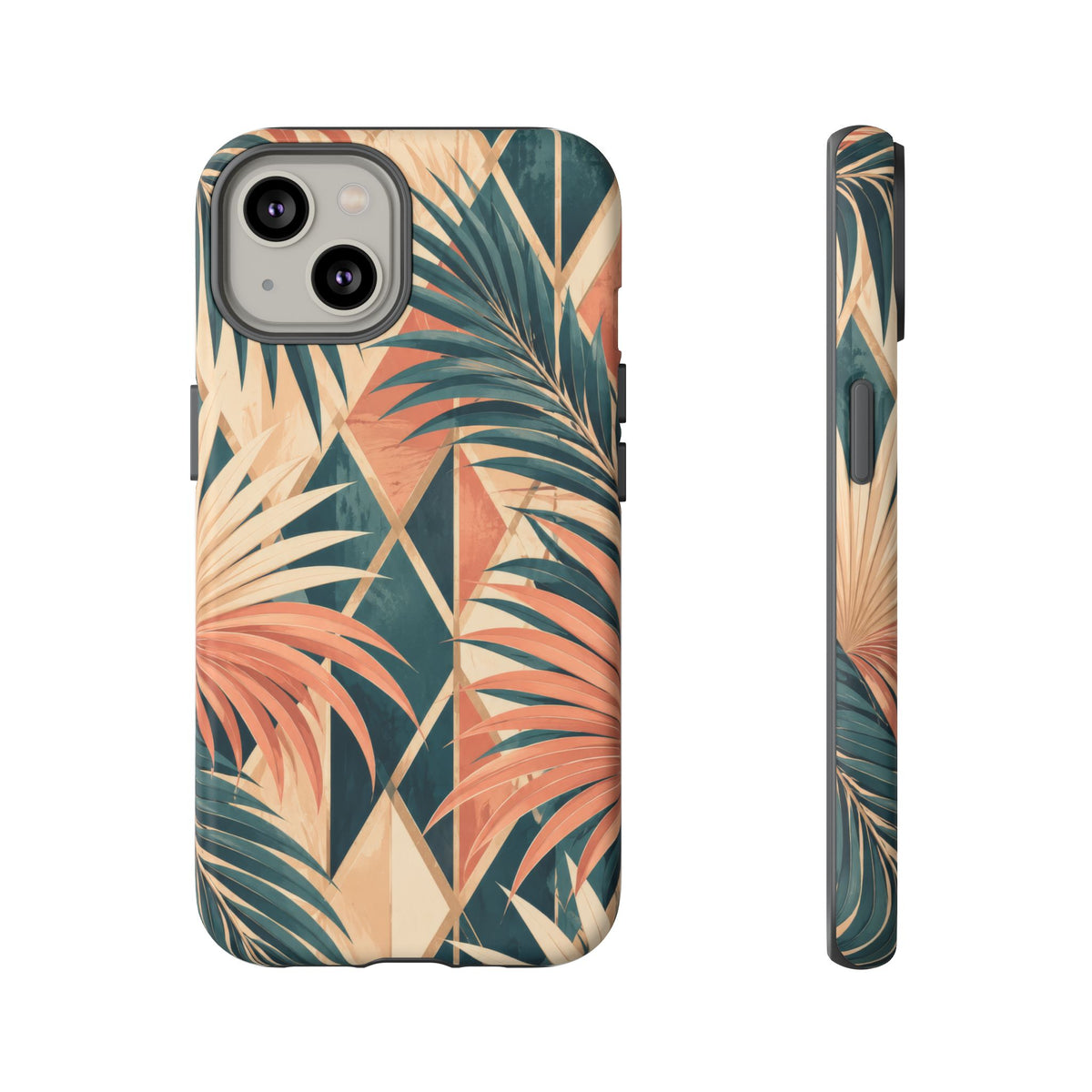 Coral Palm Pavilion iPhone Tough Case | art deco