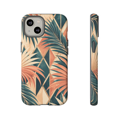 Coral Palm Pavilion iPhone Tough Case | art deco
