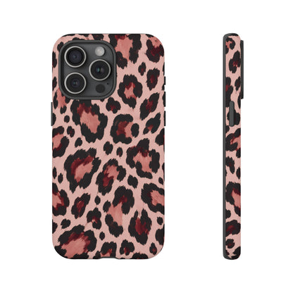 Wild Burgundy iPhone Tough Case | leopard print