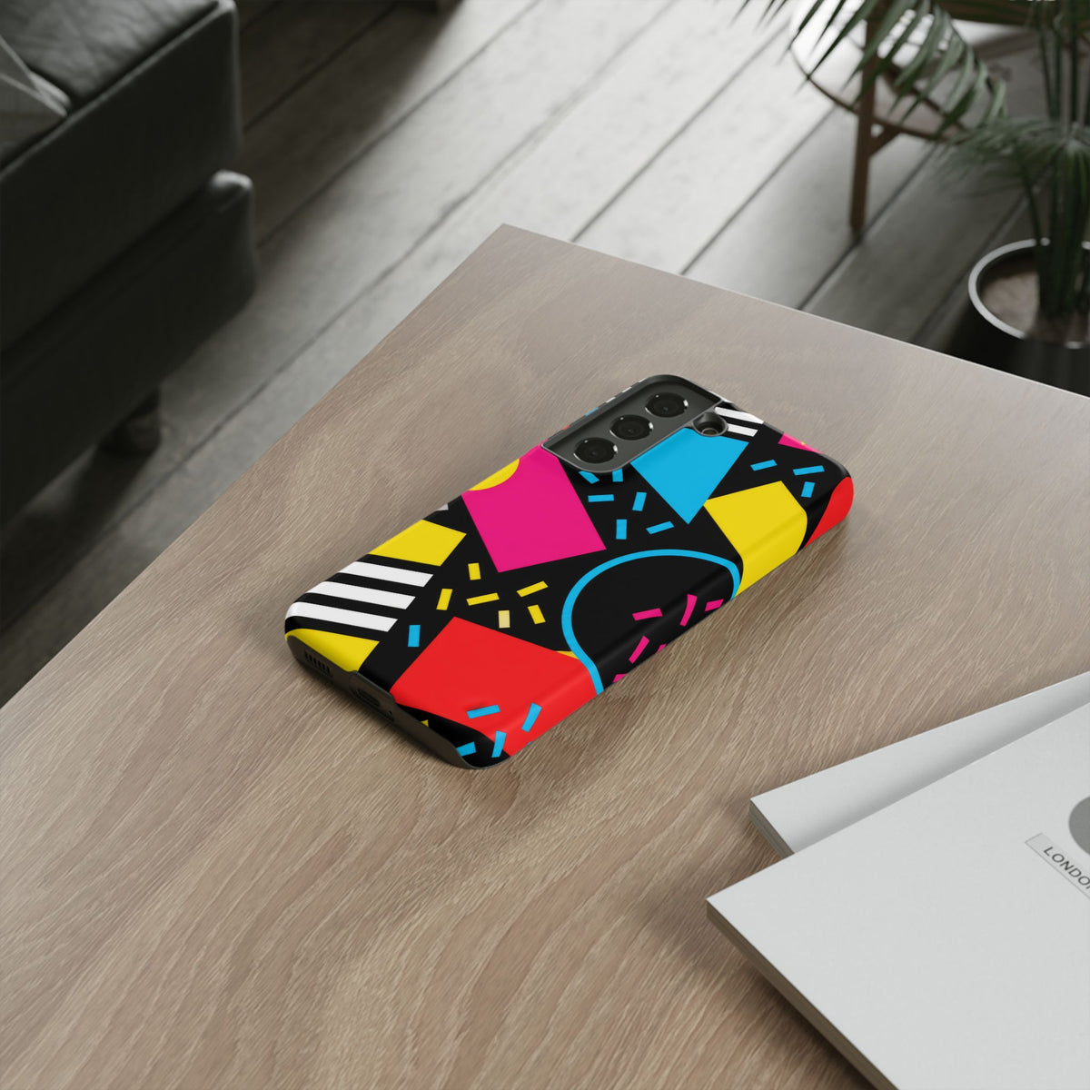 Midnight Confetti Samsung Galaxy Tough Case | Bright Abstract on Black