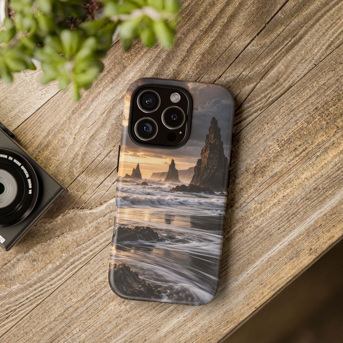 Black Sand and Silver iPhone Tough Case | black sand beach