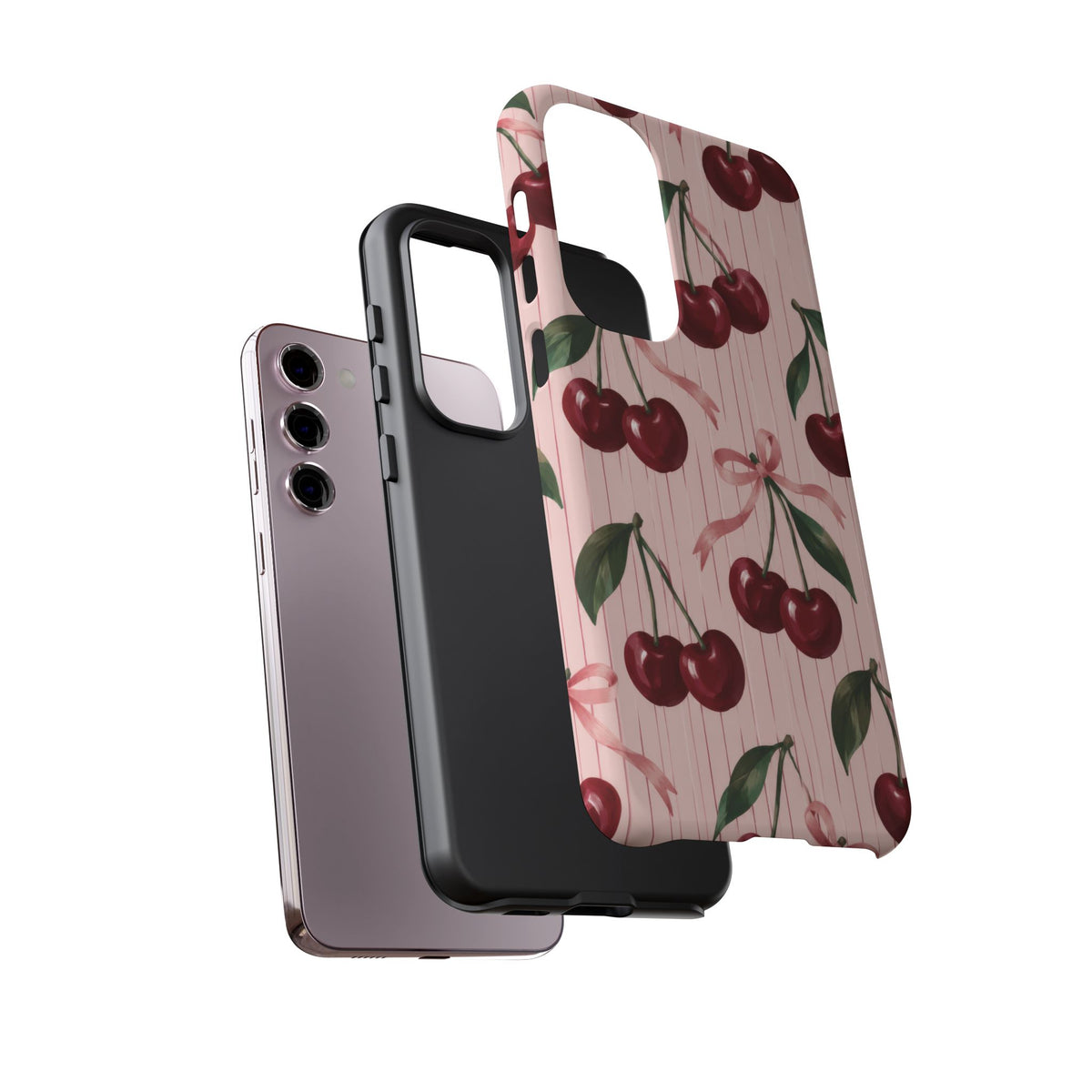 Cherry Ribbon Samsung Galaxy Tough Case | cherry print