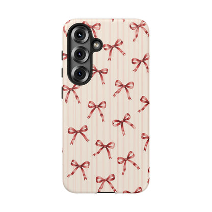 Red Bow Samsung Galaxy Tough Case | Ribbon Waltz