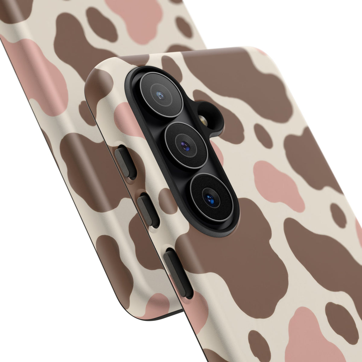 Mocha Blush Samsung Galaxy Tough Case | Brown & Pink Cow Print
