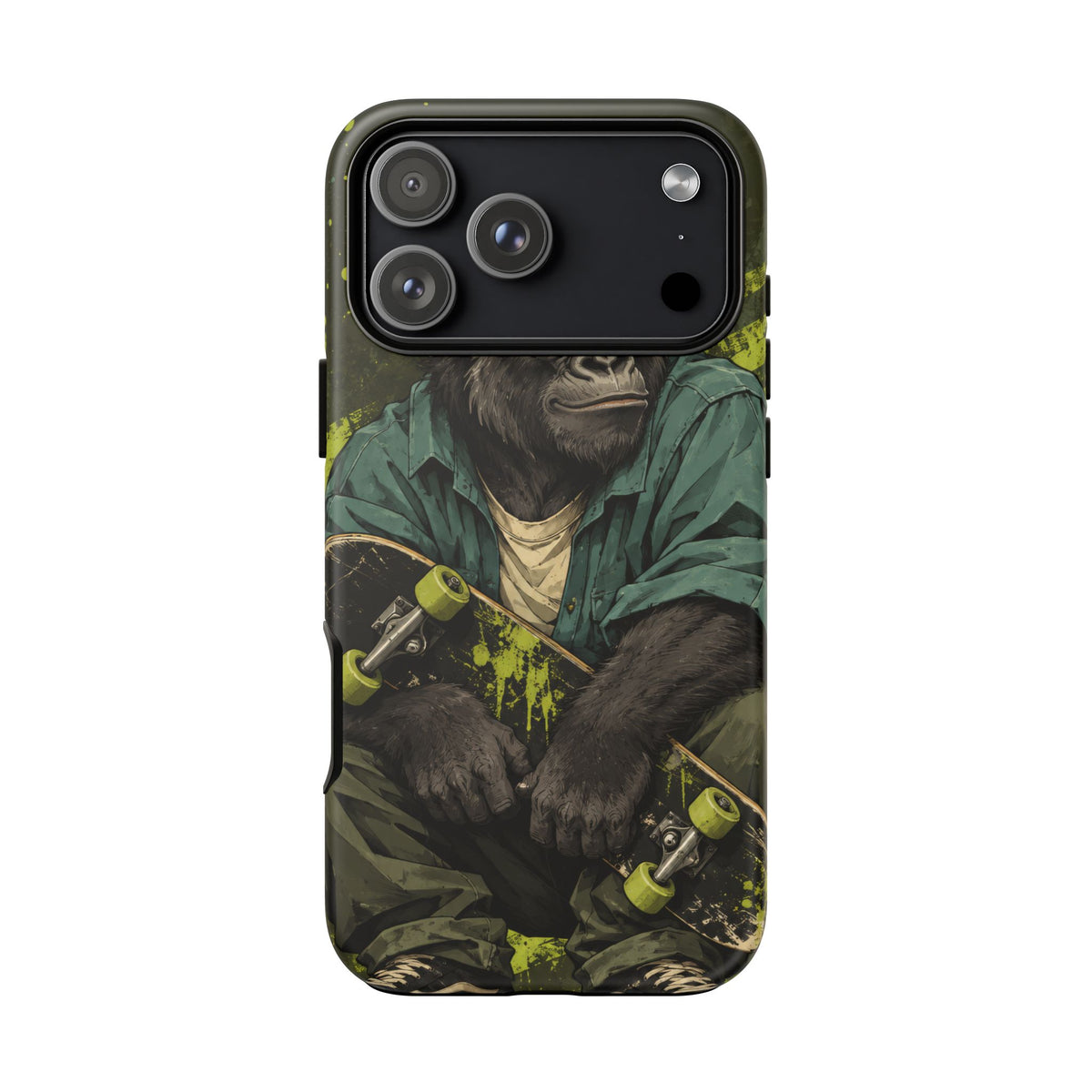 Concrete Jungle iPhone Tough Case | Skater Gorilla Illustration