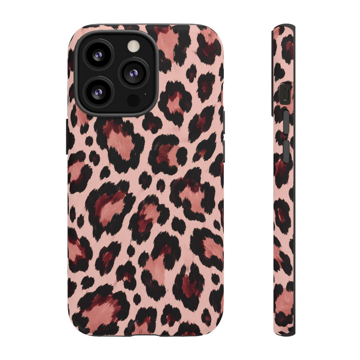 Wild Burgundy iPhone Tough Case | leopard print