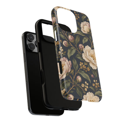 Dark Floral iPhone Tough Case | Midnight Camellia