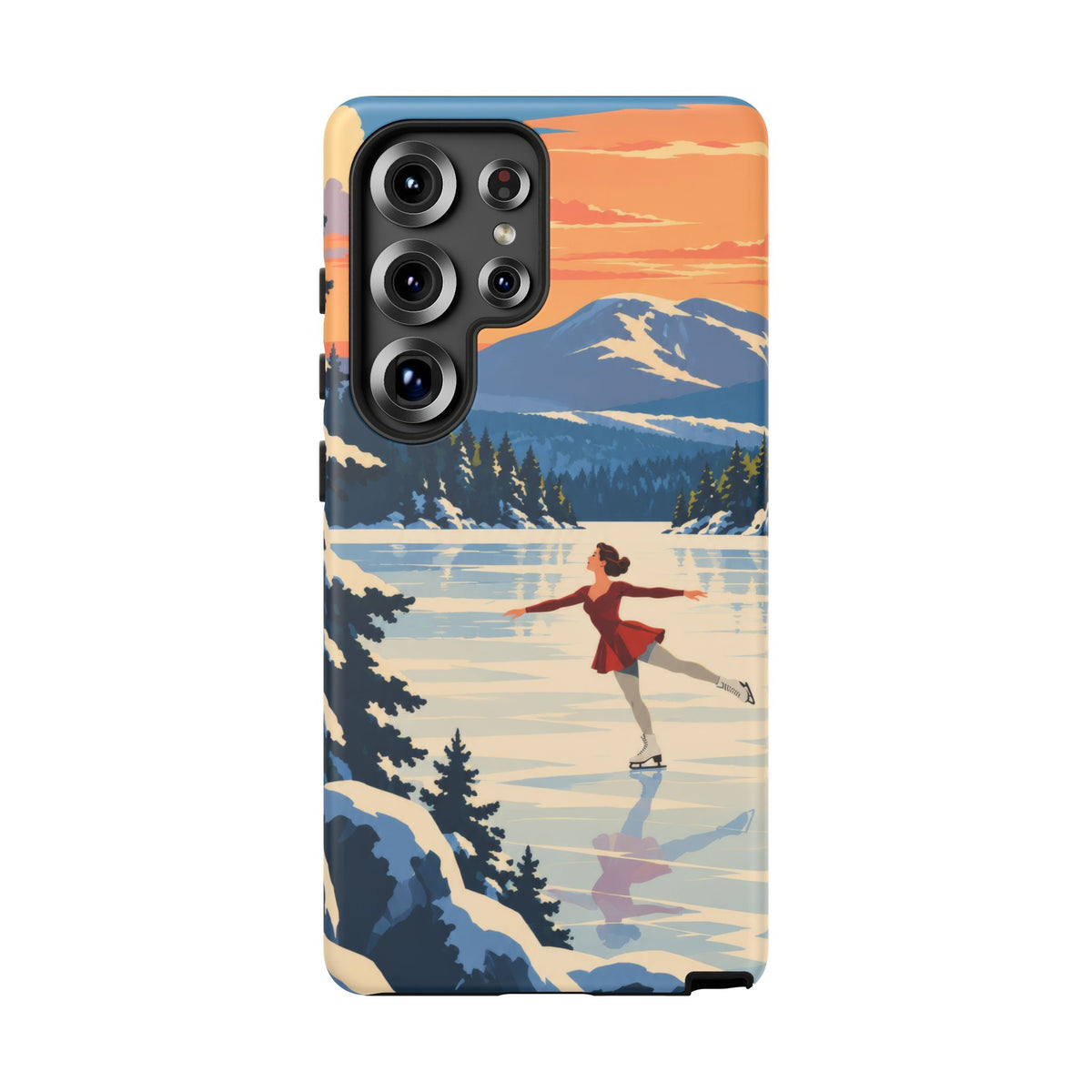 Lake Placid Skater — Winter Glide Samsung Galaxy Tough Case
