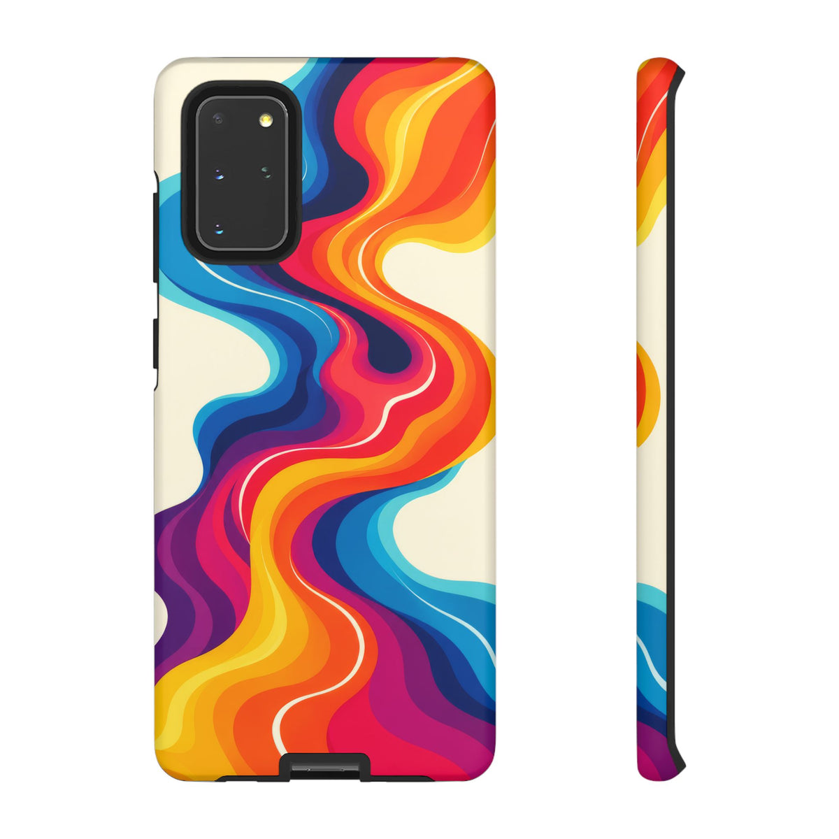 Chromatic Current Samsung Galaxy Tough Case | retro waves