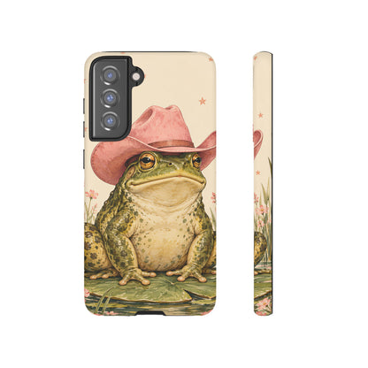 Cowboy Frog Samsung Galaxy Tough Case | Pink Hat Bullfrog