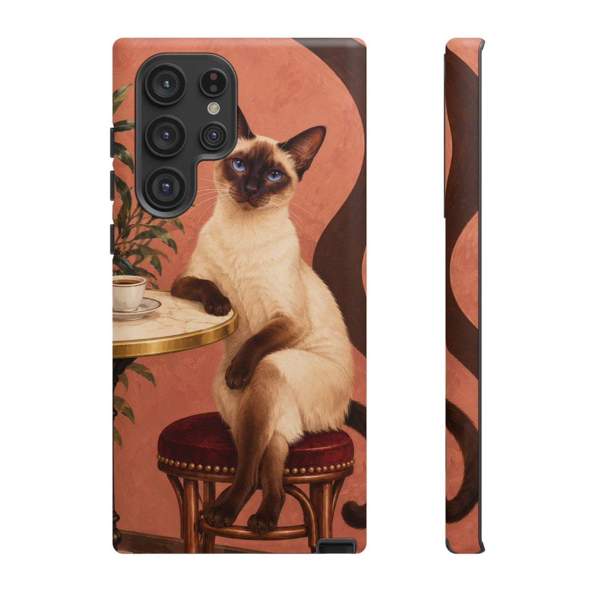 Espresso Cat Club Samsung Galaxy Tough Case | siamese cat
