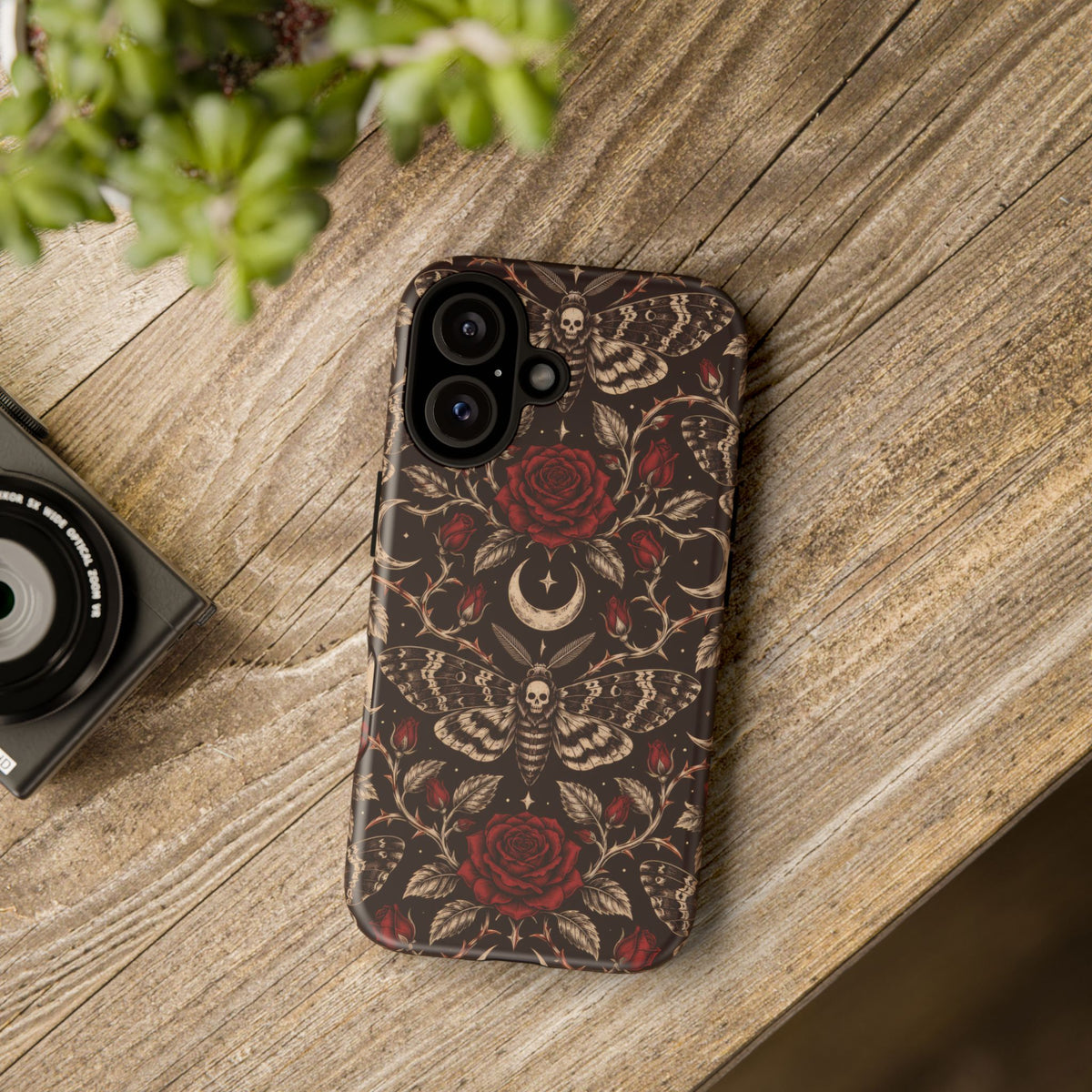 Velvet Moth Masquerade iPhone Tough Case | gothic moth