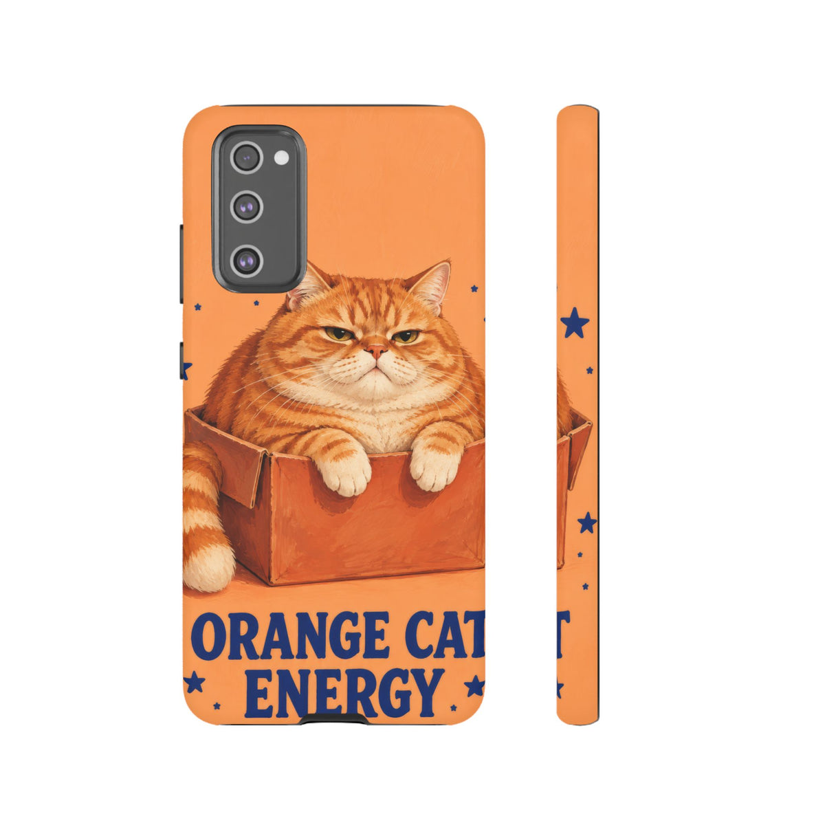 Orange Cat Energy Samsung Galaxy Tough Case