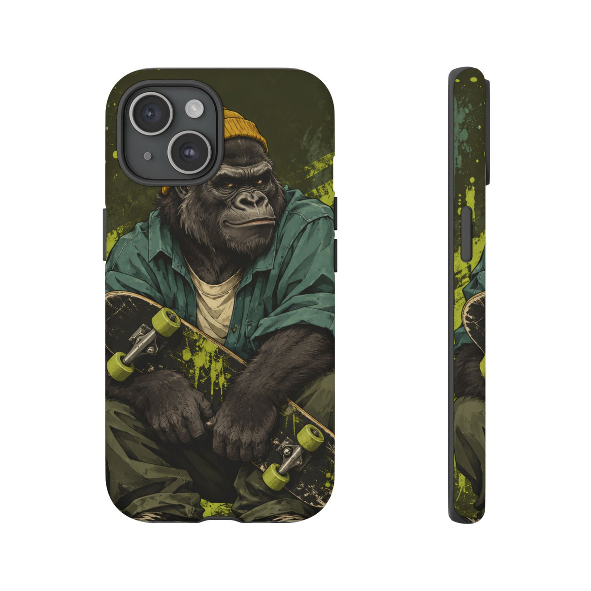 Concrete Jungle iPhone Tough Case | Skater Gorilla Illustration