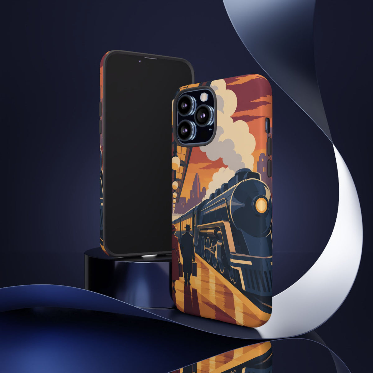 Travel by Train — Night Departure iPhone Tough Case | train travel