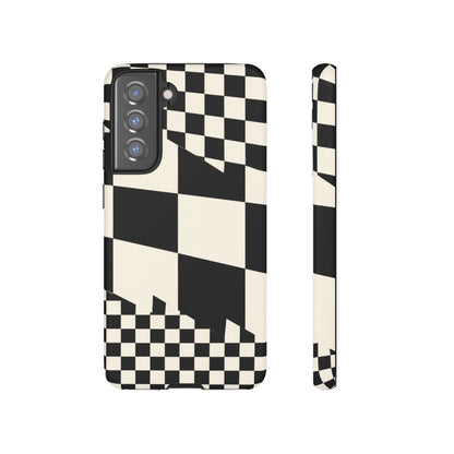 Check Shift Samsung Galaxy Tough Case | Black & White Checkerboard
