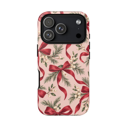 Ribbon Season iPhone Tough Case | christmas bows