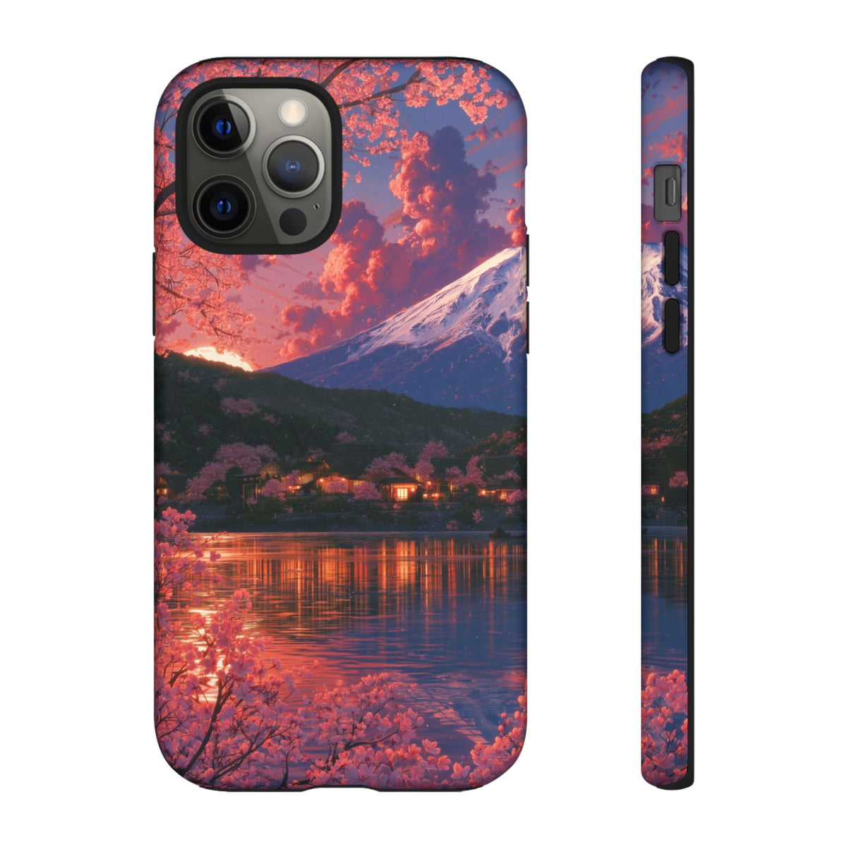 Sakura Lakeside Village iPhone Tough Phone Case