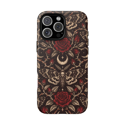 Velvet Moth Masquerade iPhone Tough Case | gothic moth
