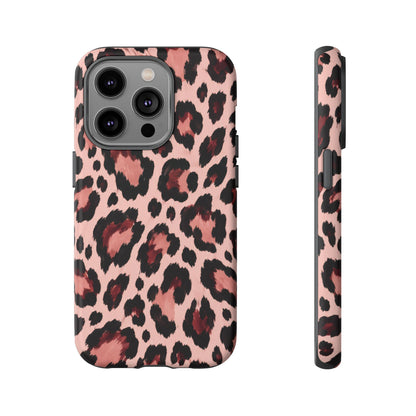 Wild Burgundy iPhone Tough Case | leopard print