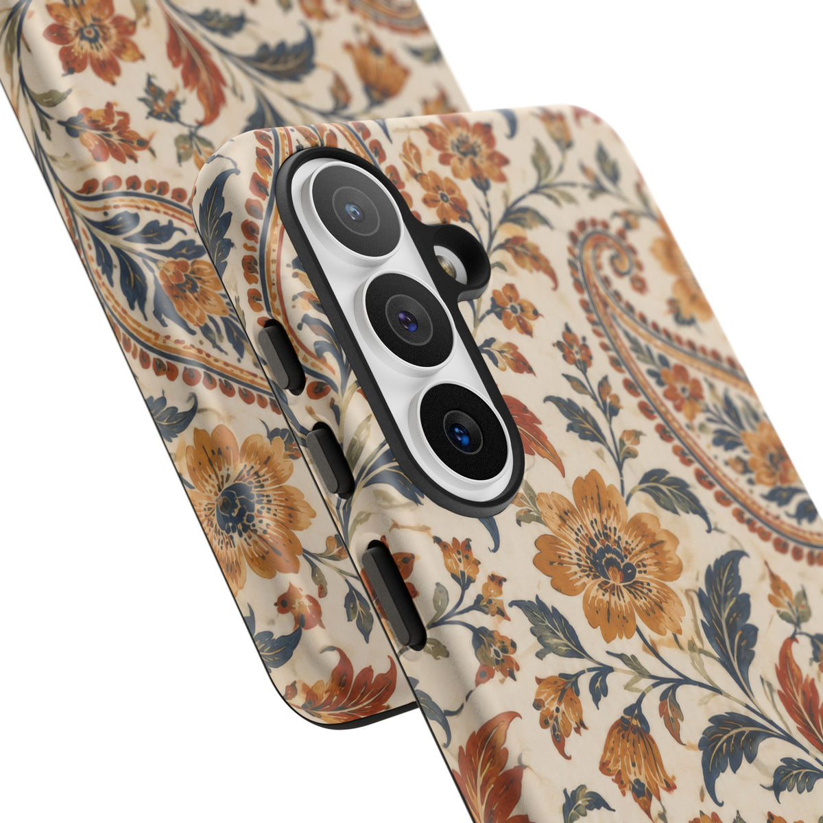 Saffron Heirloom Samsung Galaxy Tough Case | Floral Paisley on Ivory