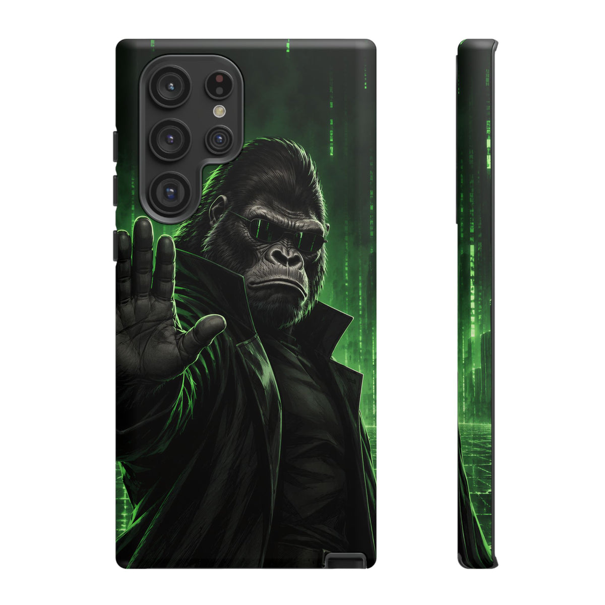 Cyberpunk Gorilla Samsung Galaxy Tough Case | Neon Code Silverback