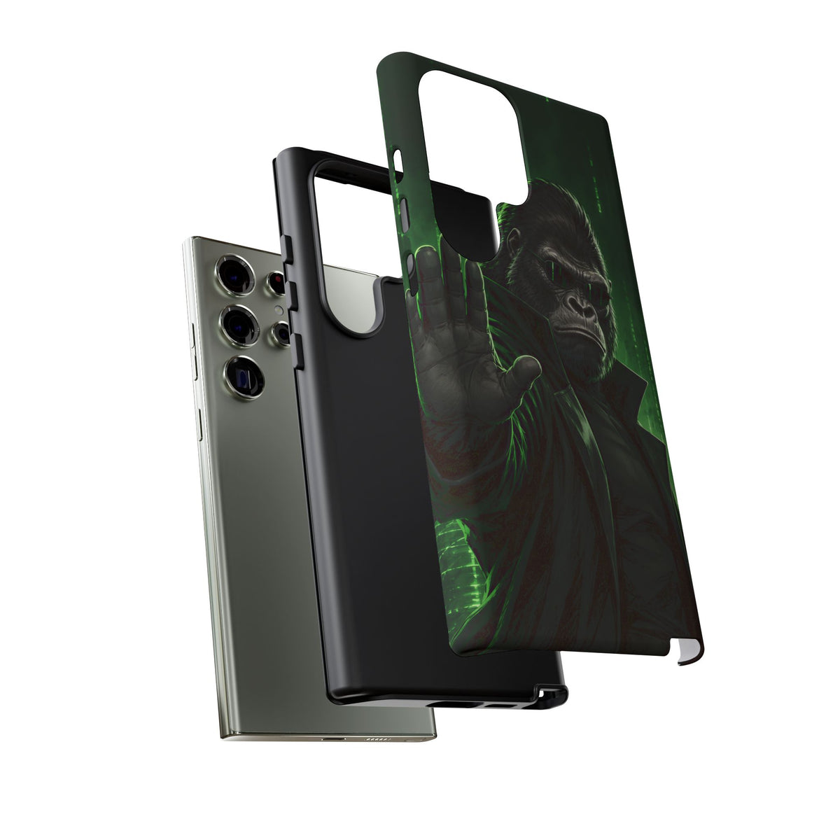 Cyberpunk Gorilla Samsung Galaxy Tough Case | Neon Code Silverback