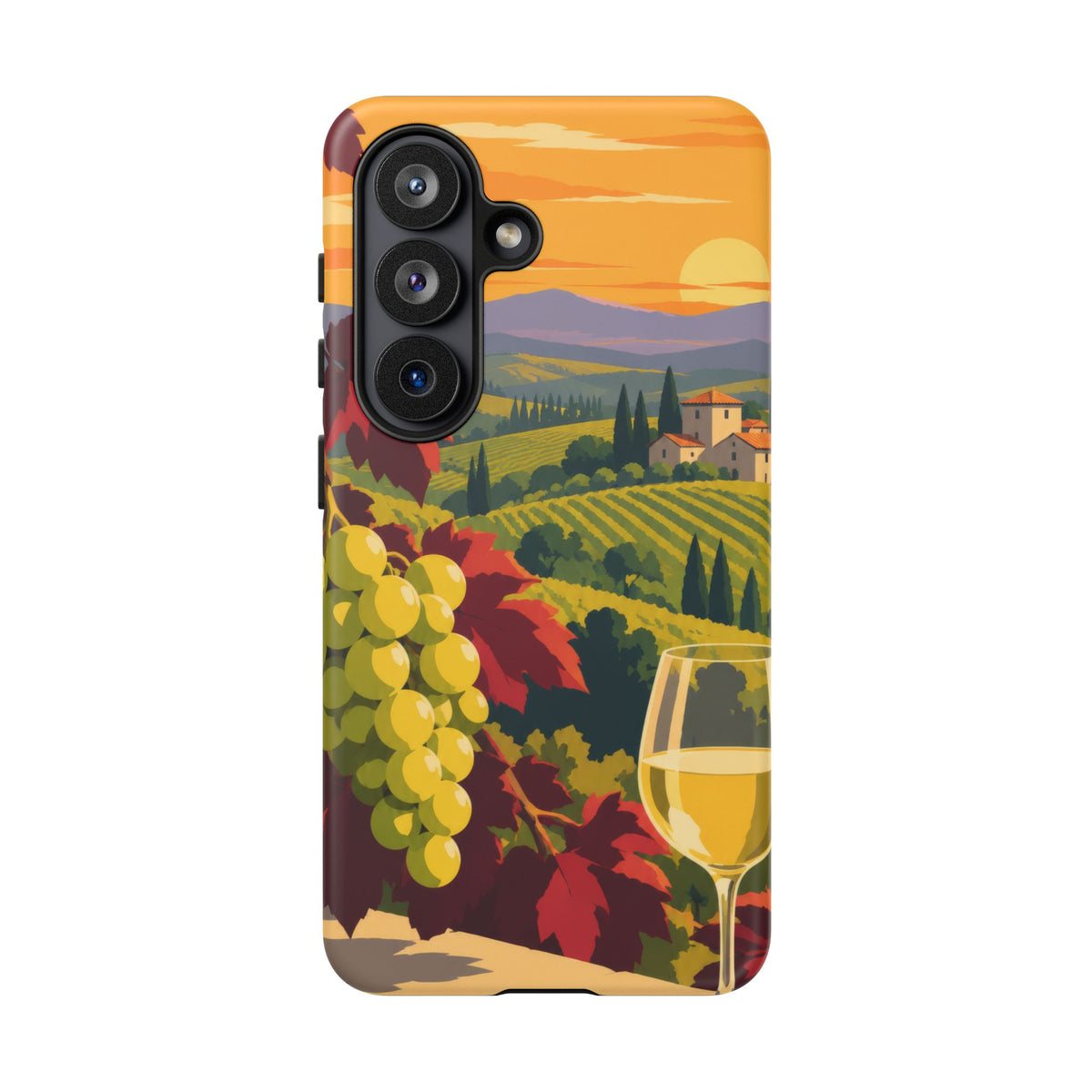 Wine & Grapes — Golden Vintage Samsung Galaxy Tough Case | wine grapes