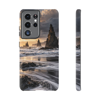 Black Sand and Silver Samsung Galaxy Tough Case | black sand beach