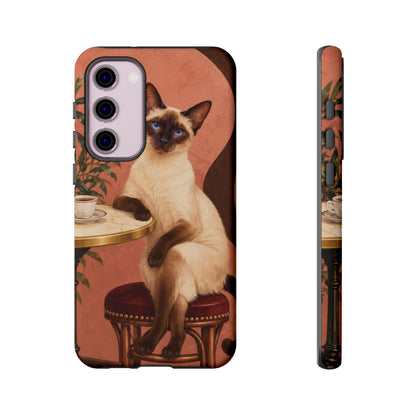 Espresso Cat Club Samsung Galaxy Tough Case | siamese cat