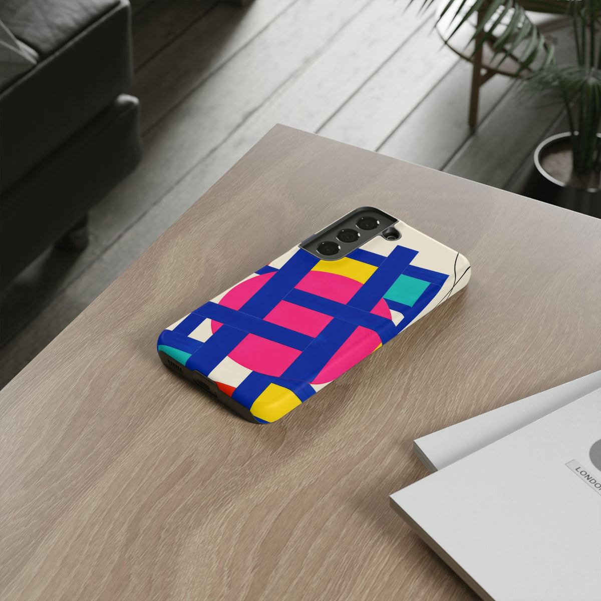 Chromatic Mischief Samsung Galaxy Tough Case | Geometric Color Block Art