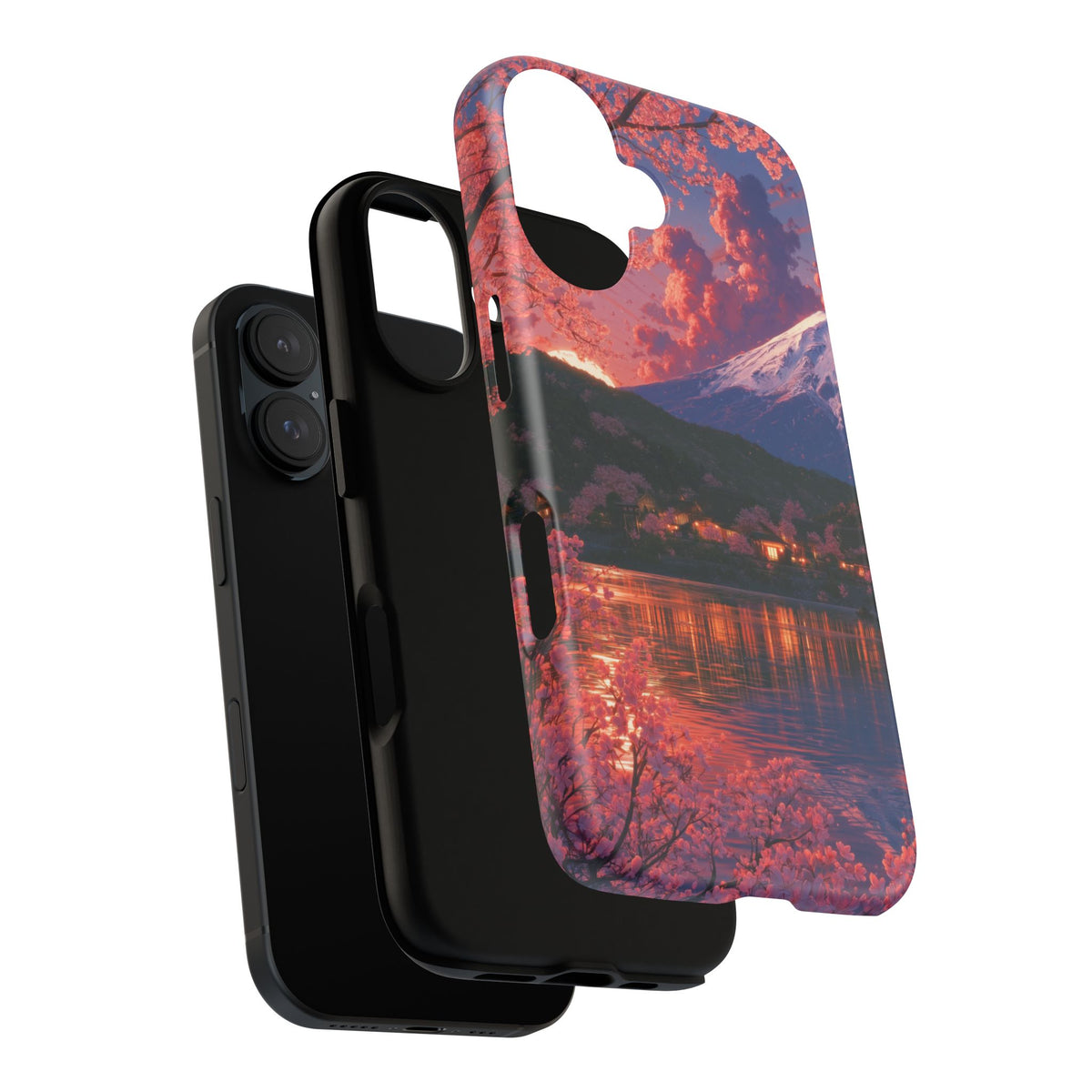 Sakura Lakeside Village iPhone Tough Phone Case