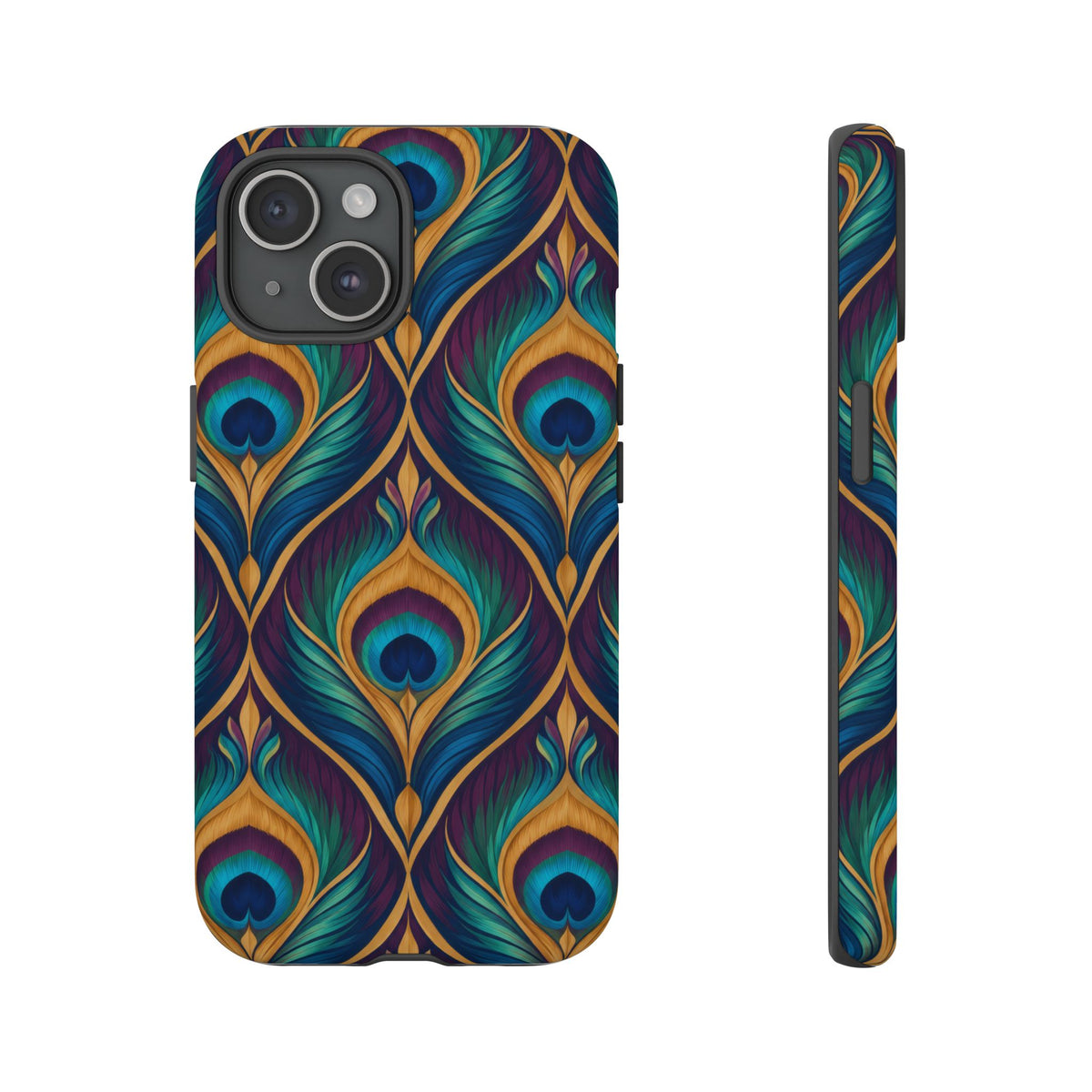 Peacock Nocturne iPhone Tough Case | art deco