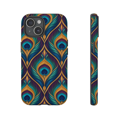 Peacock Nocturne iPhone Tough Case | art deco