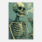 Canvas Wall Art - Smoking Skeleton