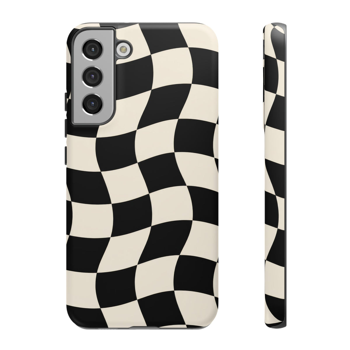Liquid Check Samsung Galaxy Tough Case | Wavy Checkerboard