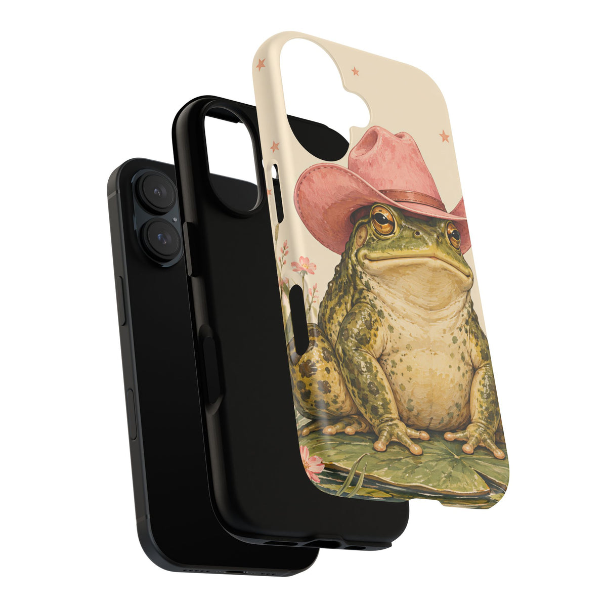 Cowboy Frog iPhone Tough Case | Pink Hat Bullfrog