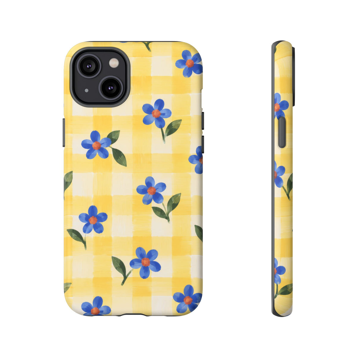 Buttercup Picnic iPhone Tough Case | yellow gingham